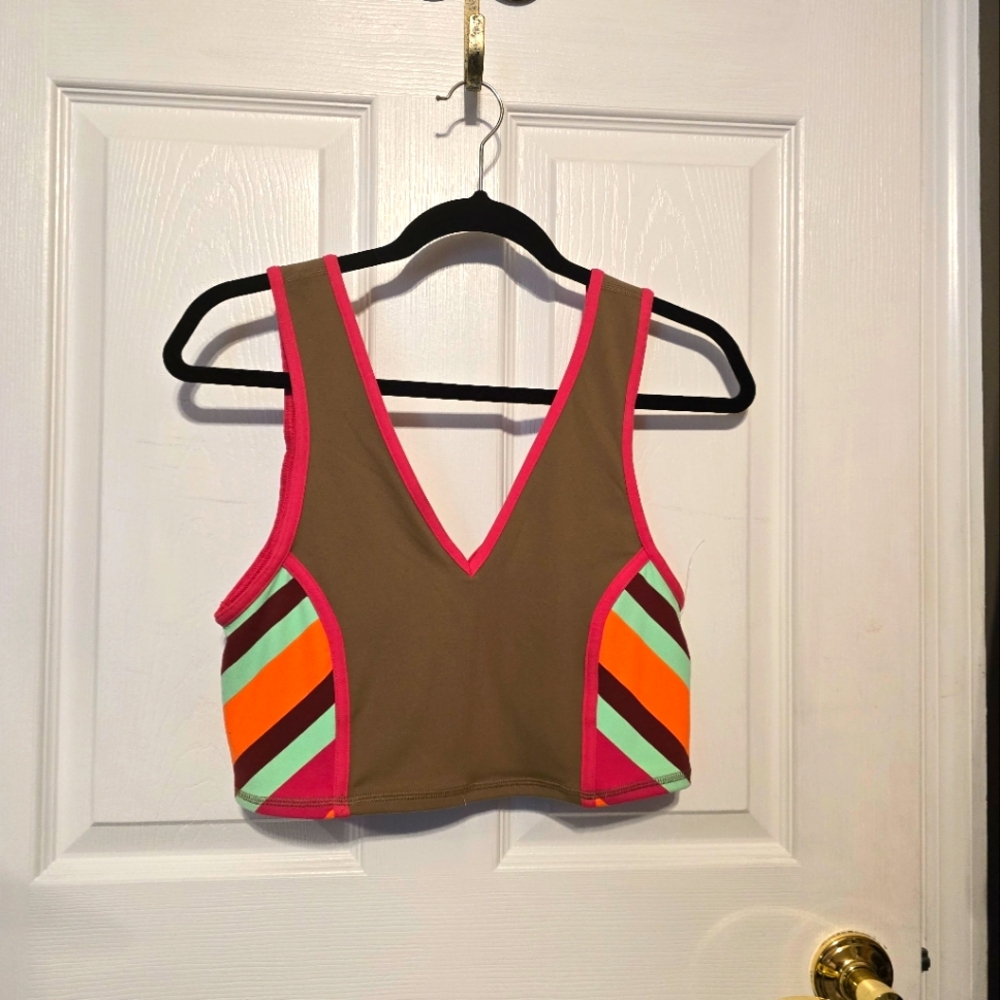 NWOT Free People Never Better Crop In Colorblock - Picture 3 of 11